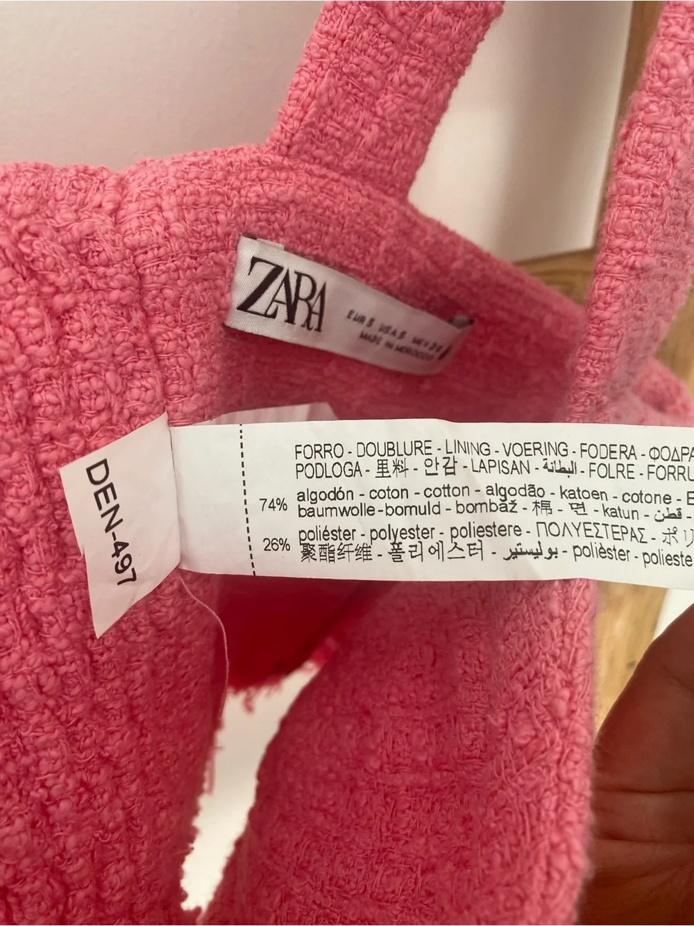 Zara Barbie Pink Textured Bustier Cropped Tank Top Size Small